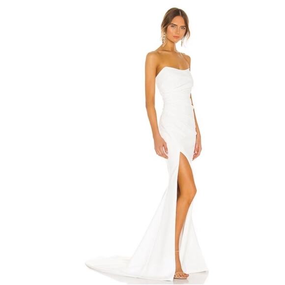 Noel and Jean Katie May Divinity Back Cutout Wedding White Maxi Gown Size XS - Picture 3 of 14